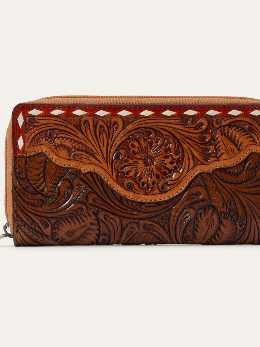 Tooled Zip Wallet