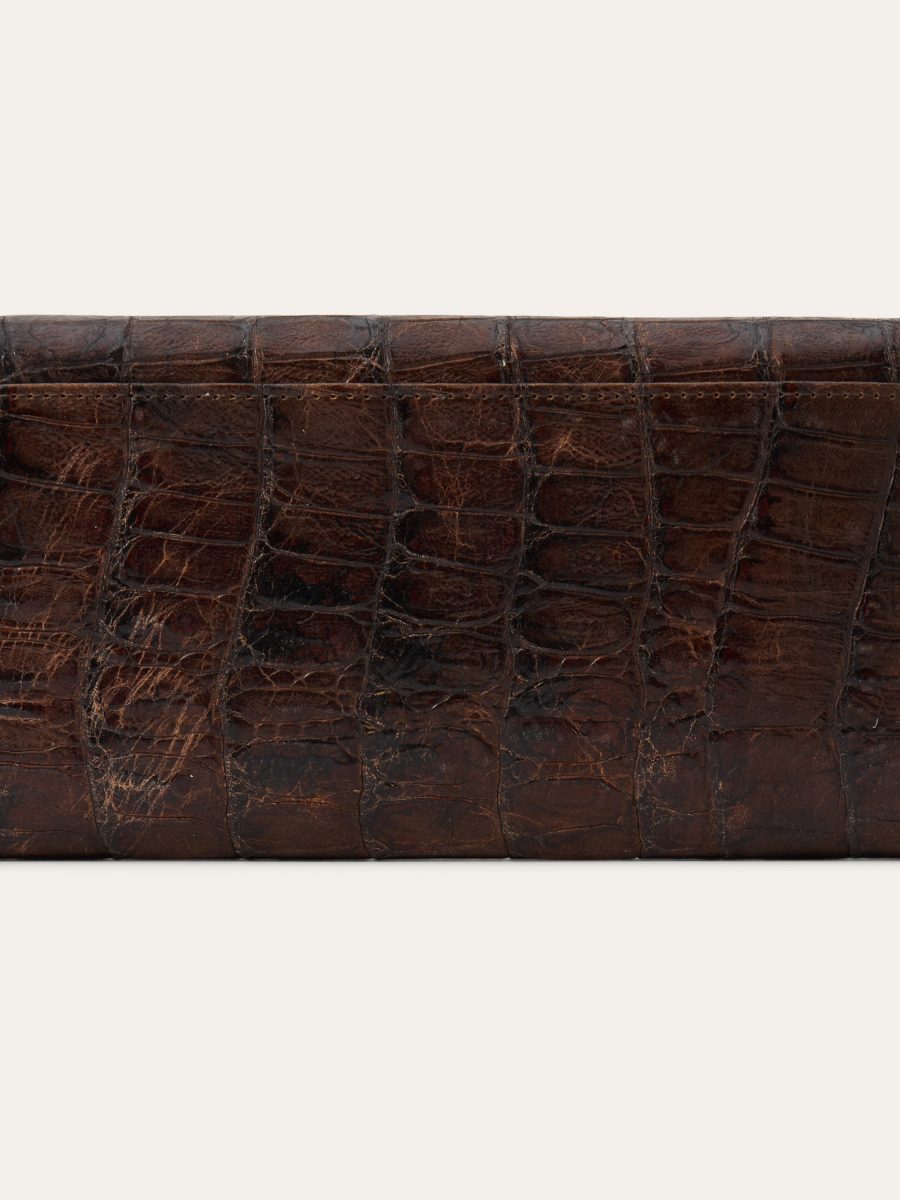 Croco Embossed Front Flap Wallet