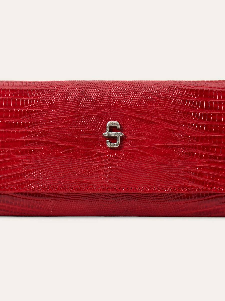 Lizard Embossed Front Flap Wallet