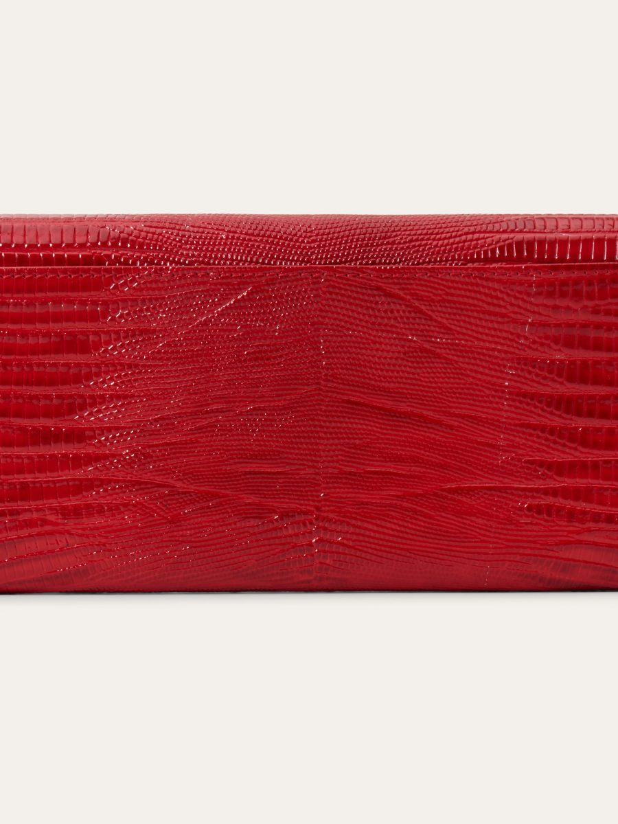 Lizard Embossed Front Flap Wallet