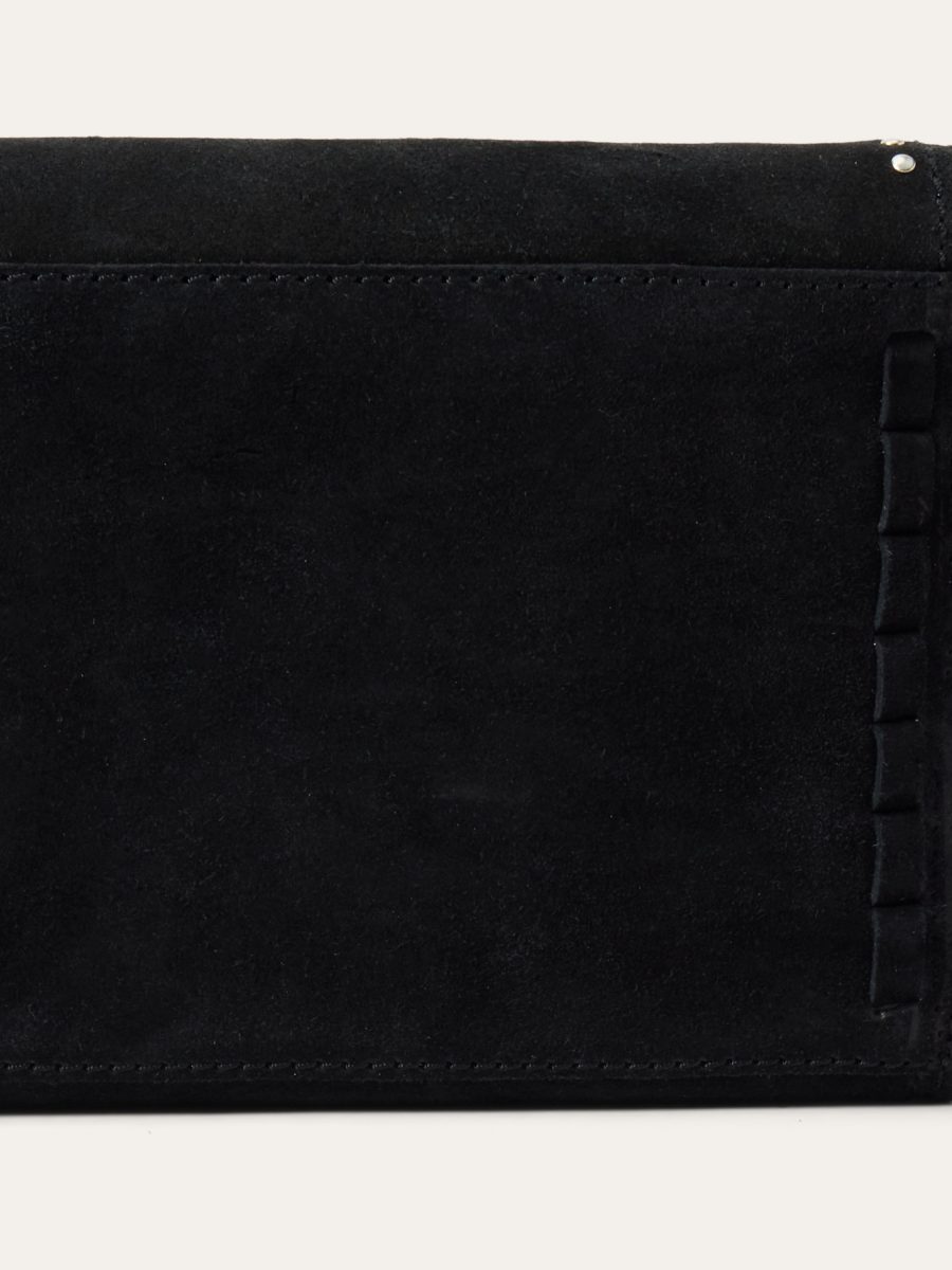 Spiral Suede Fringed Clutch
