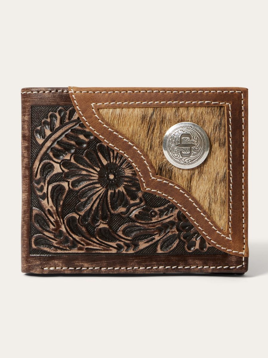 Hair-On-Hide Concho Bi-Fold Wallet