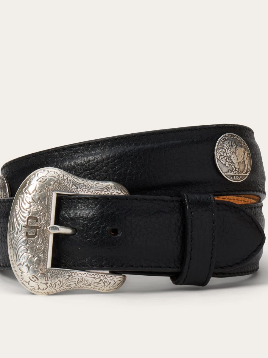 Bison Leather Concho Belt