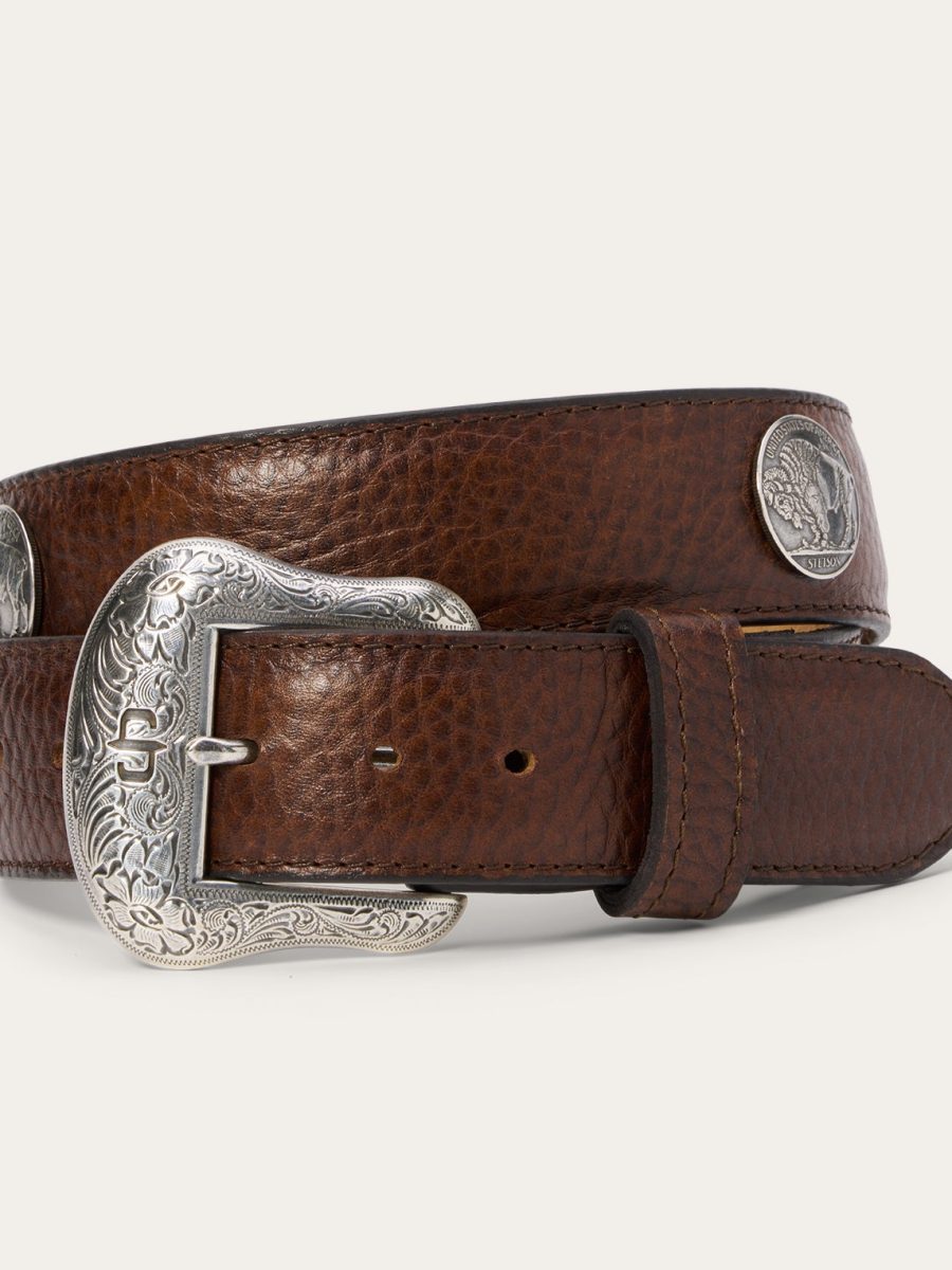 Bison Leather Concho Belt