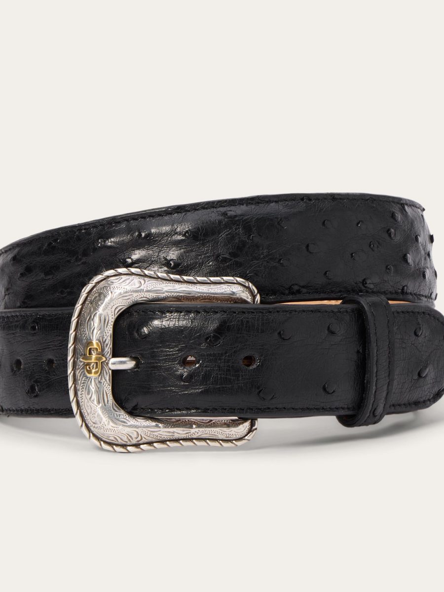 Ostrich Western Tab Belt