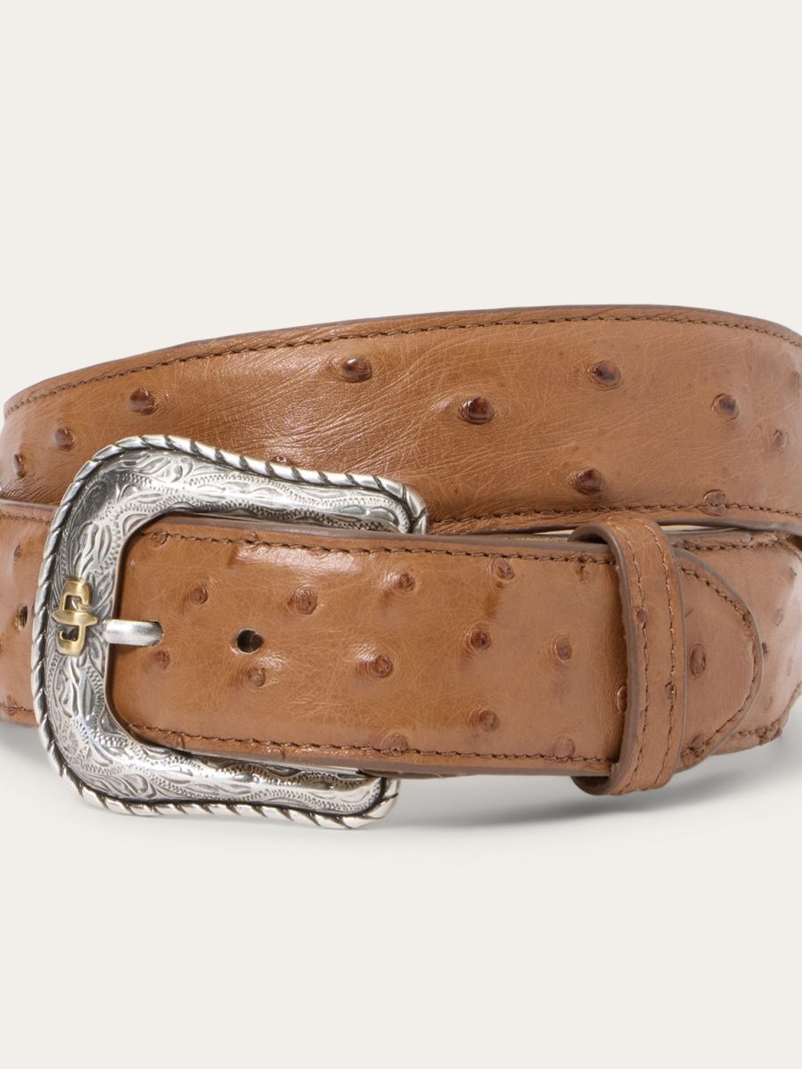 Ostrich Western Tab Belt