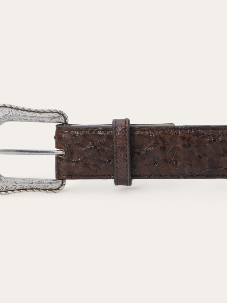 Ostrich Western Tab Belt