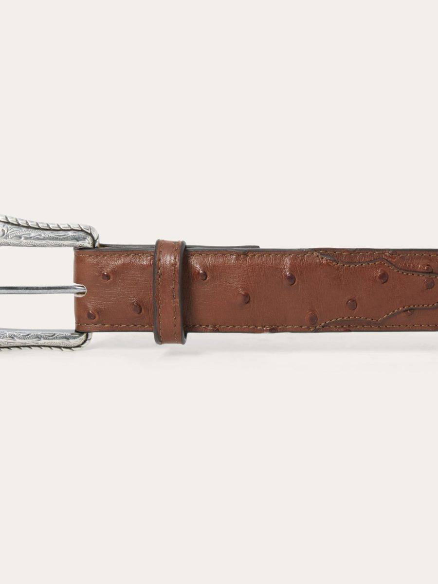 Ostrich Western Tab Belt