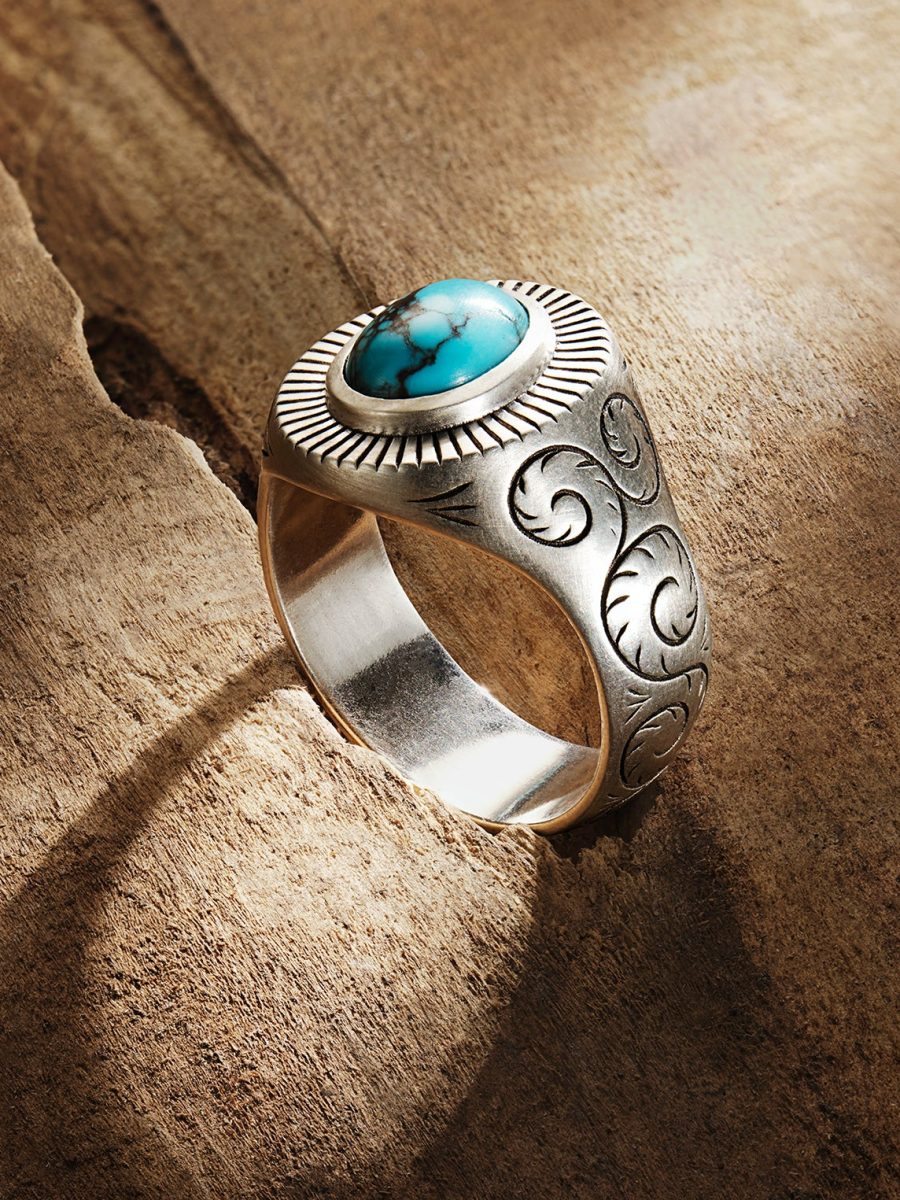 Filigree Ring with Turquoise