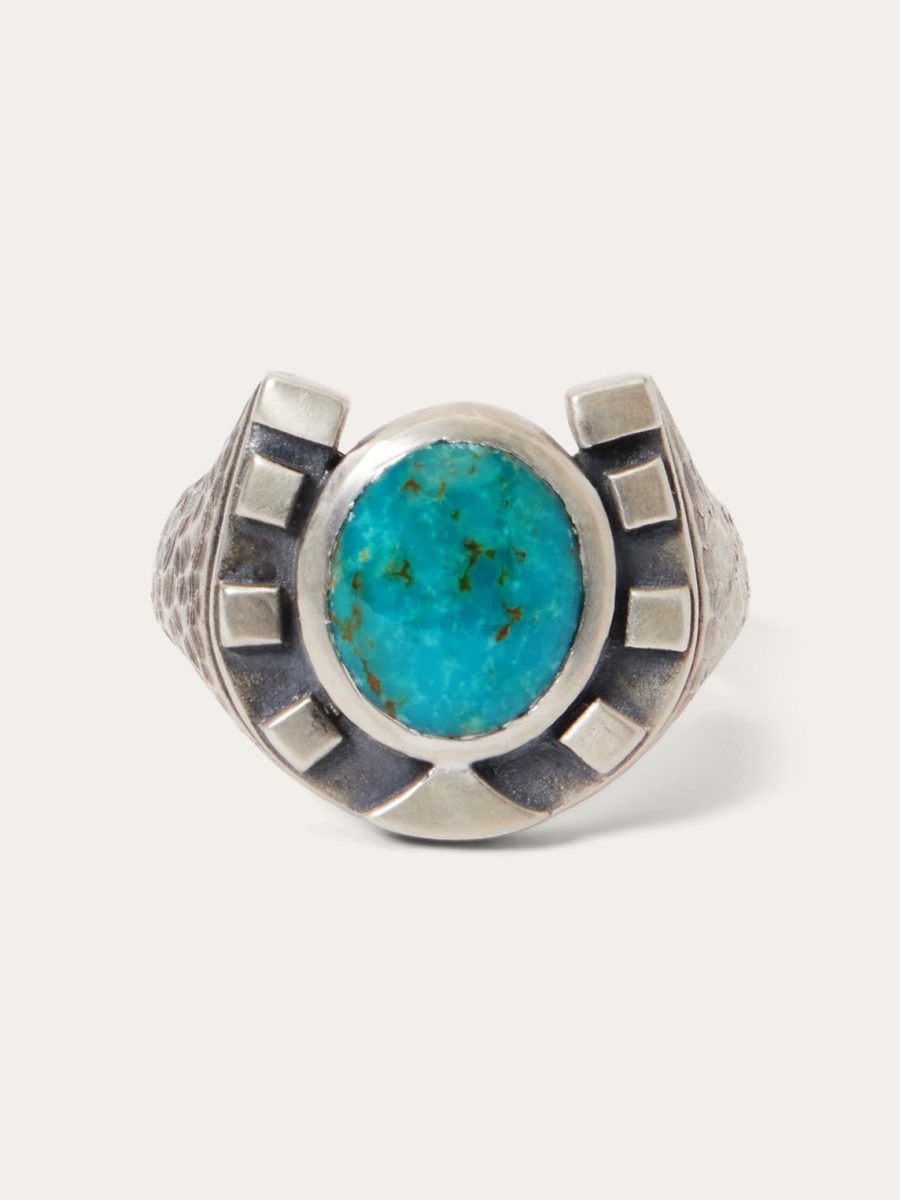 Horseshoe Ring with Turquoise