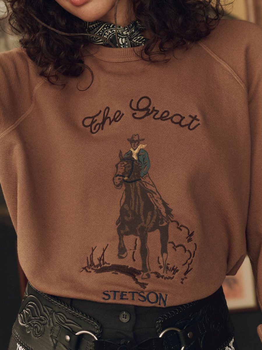 Stetson & THE GREAT. The College Sweatshirt With Stetson Graphic