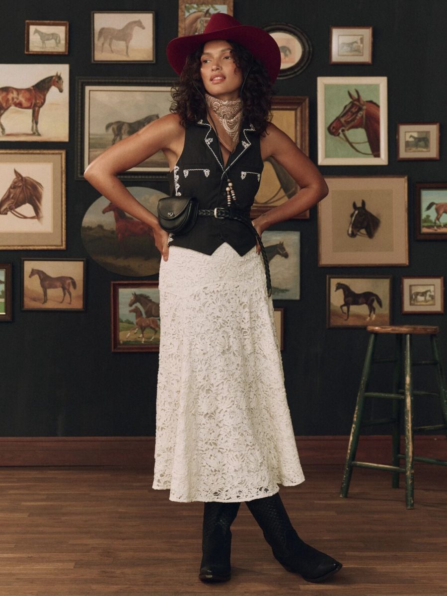 Stetson & THE GREAT. The Relic Lace Saddle Skirt