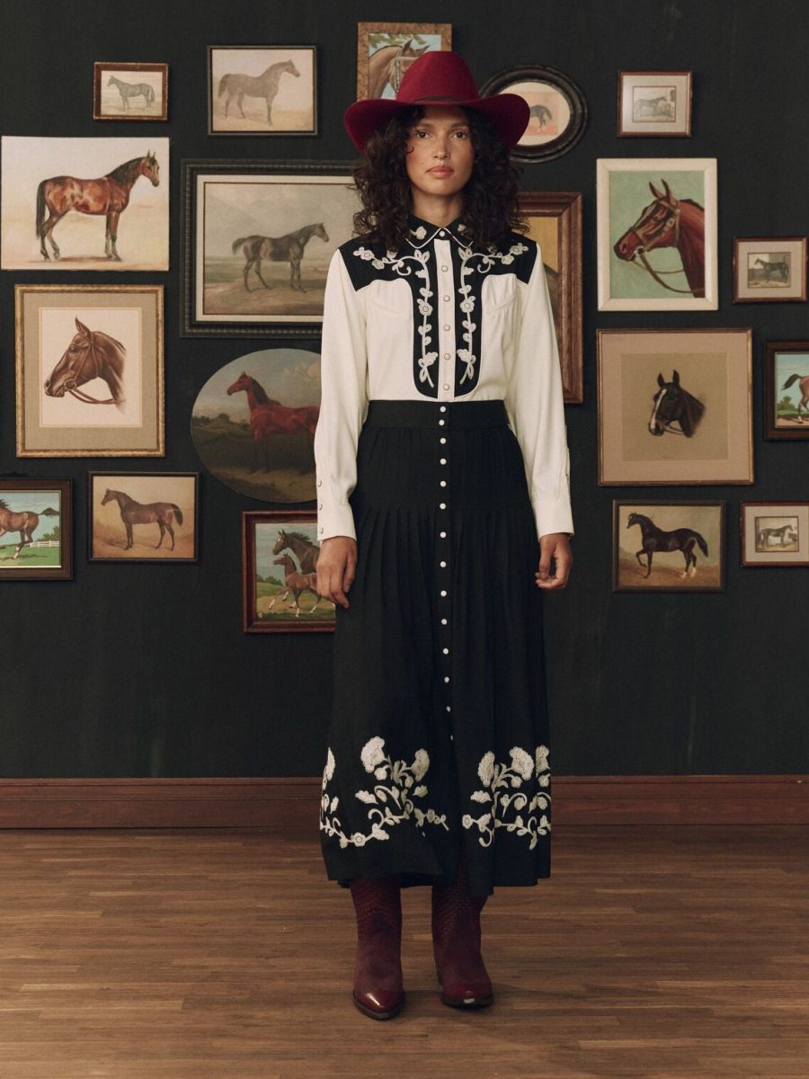 Stetson & THE GREAT. The Western Embroidered Highland Skirt