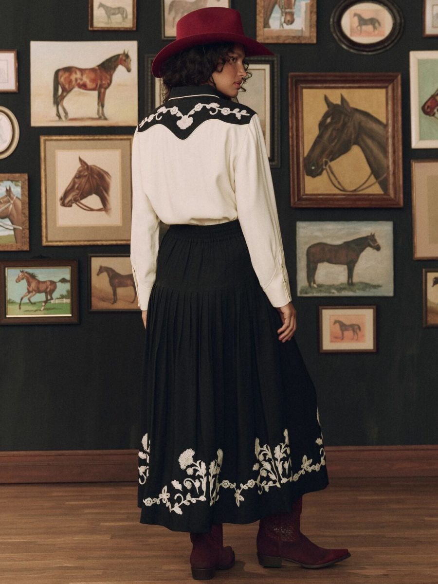 Stetson & THE GREAT. The Western Embroidered Highland Skirt