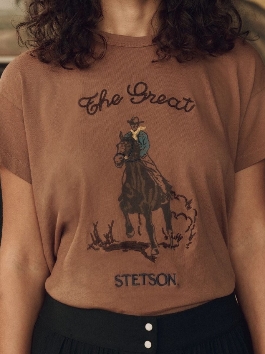 Stetson & THE GREAT. The Boxy Crew With Stetson Graphic