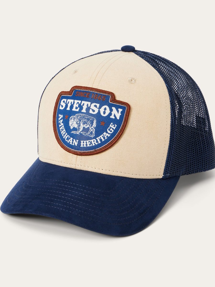 Khaki Arrowhead Patch Trucker Cap