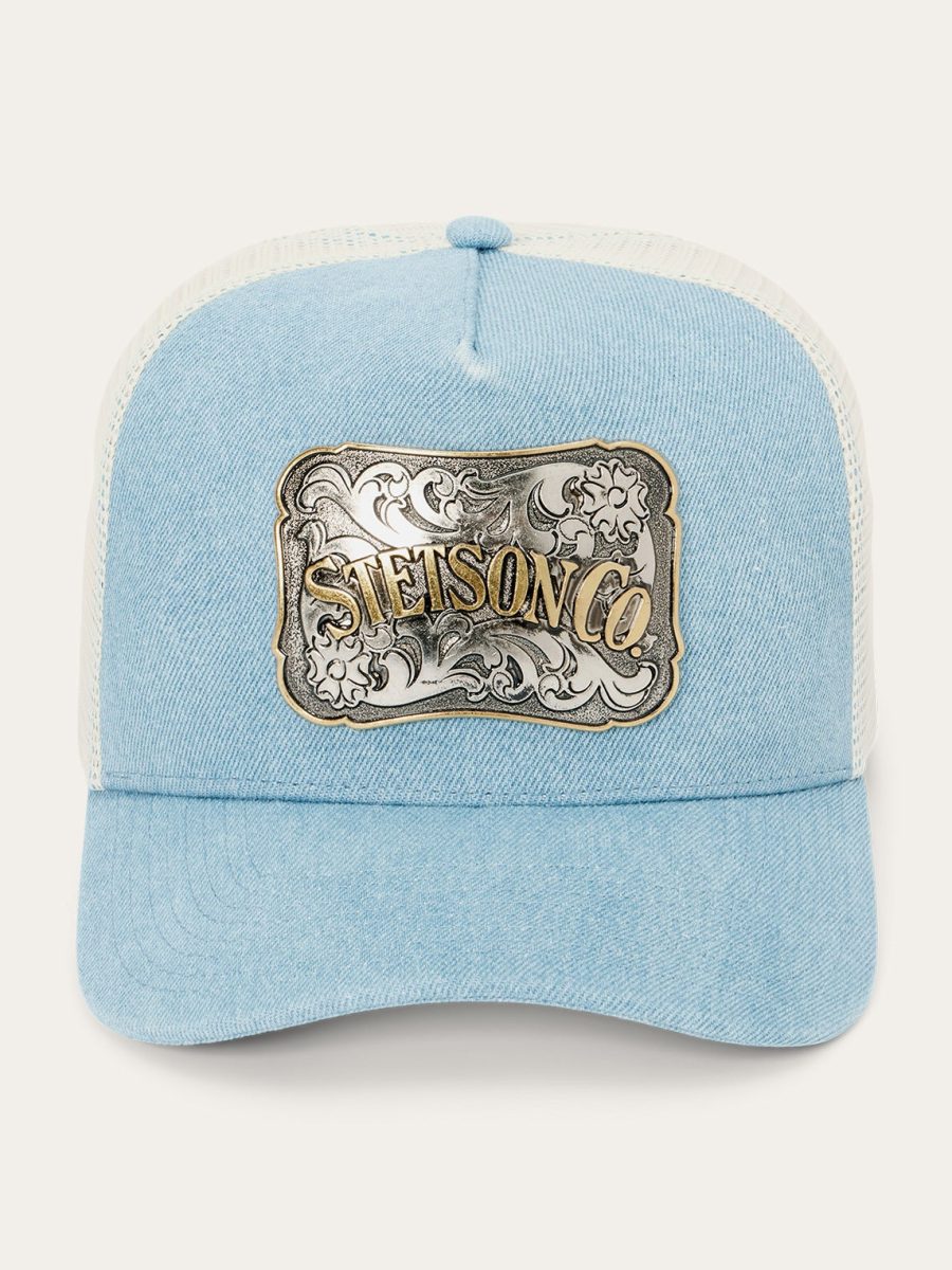 Denim Plaque Trucker Hat