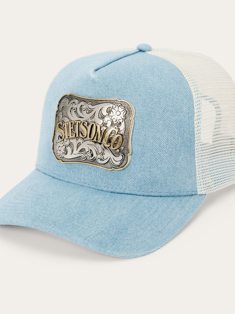 Denim Plaque Trucker Hat