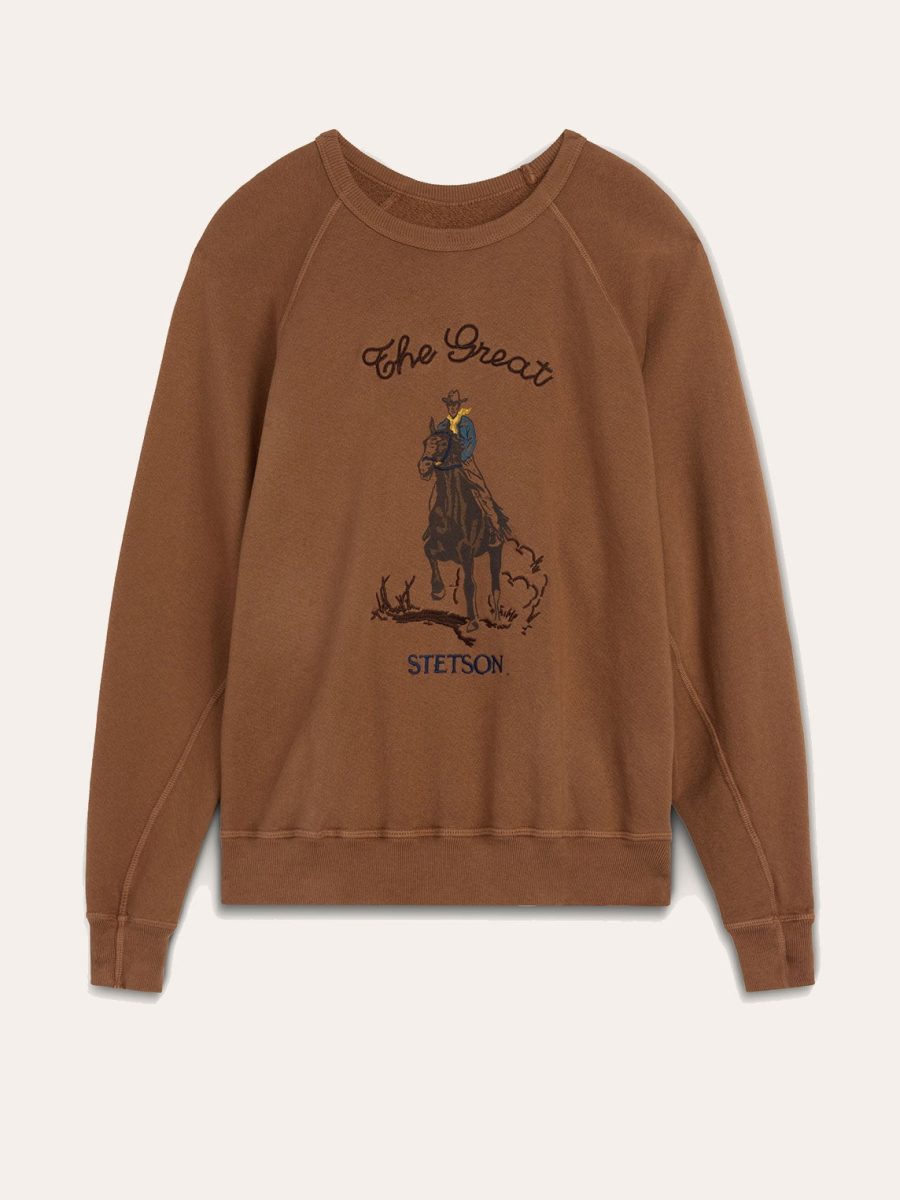 Stetson & THE GREAT. The College Sweatshirt With Stetson Graphic