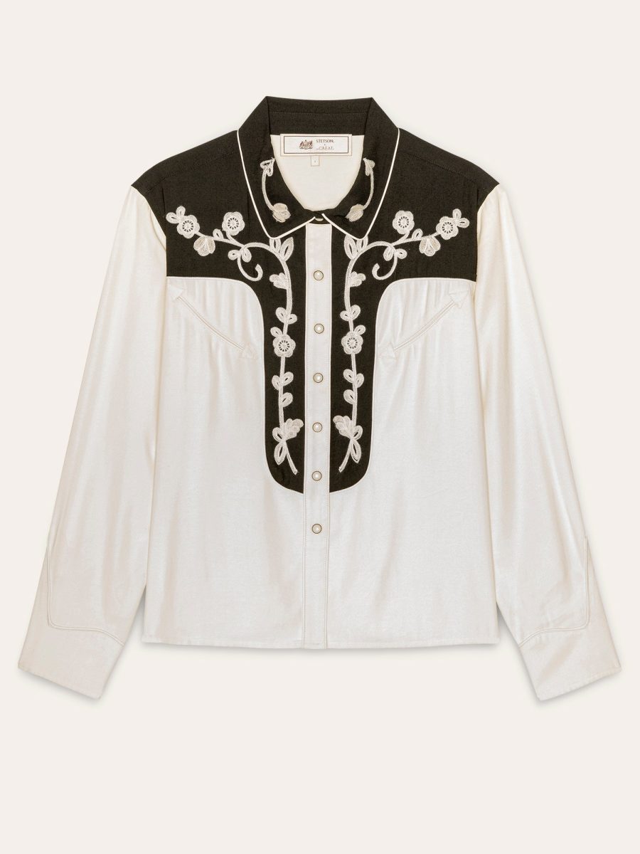 Stetson & THE GREAT. The Color Block Embroidered Western Shirt