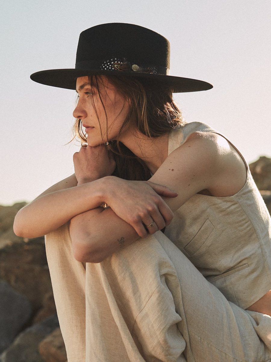 Midtown Wide Flat Brim Hat