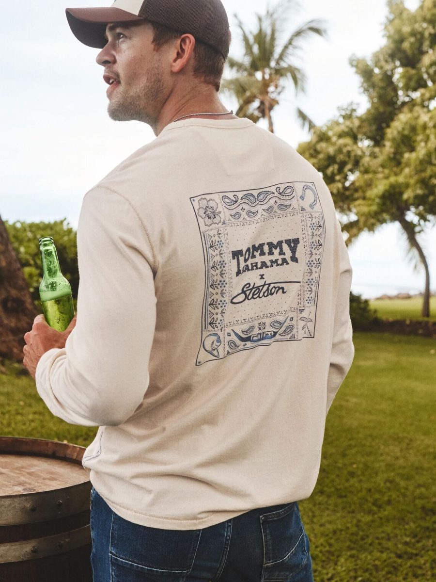Tommy Bahama x Stetson Bandana Sands Long-Sleeve Lux T-Shirt