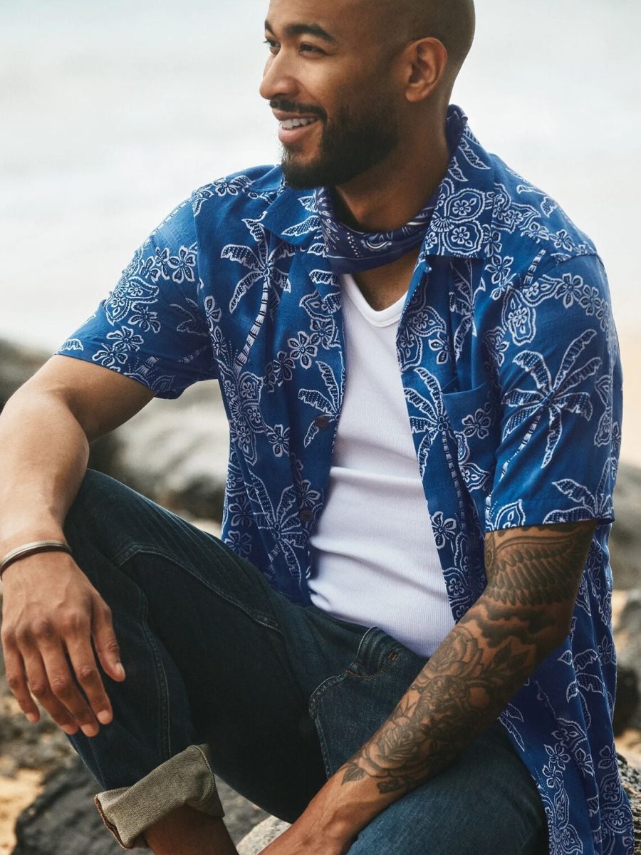 Tommy Bahama x Stetson Palomino Palms Silk Camp Shirt